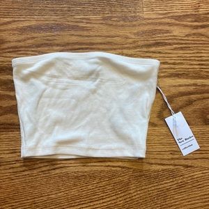 Forever 21 white ribbed tube top